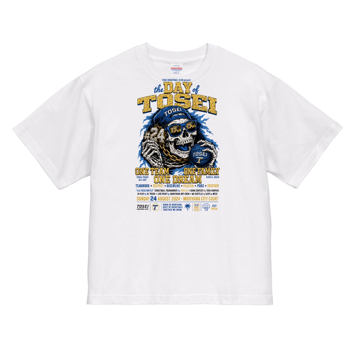 10-a:the DAY of TOSEI Tシャツ（ビビッド）  前面